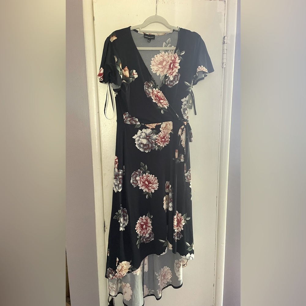 Irene + Ivy Faux Wrap Midi Dress Size XL